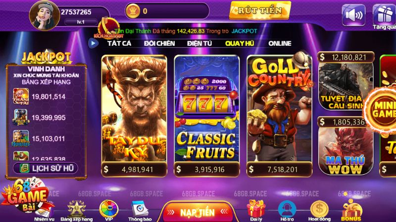 Quay hu 68 game bài